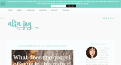Desktop Screenshot of aliajoy.com